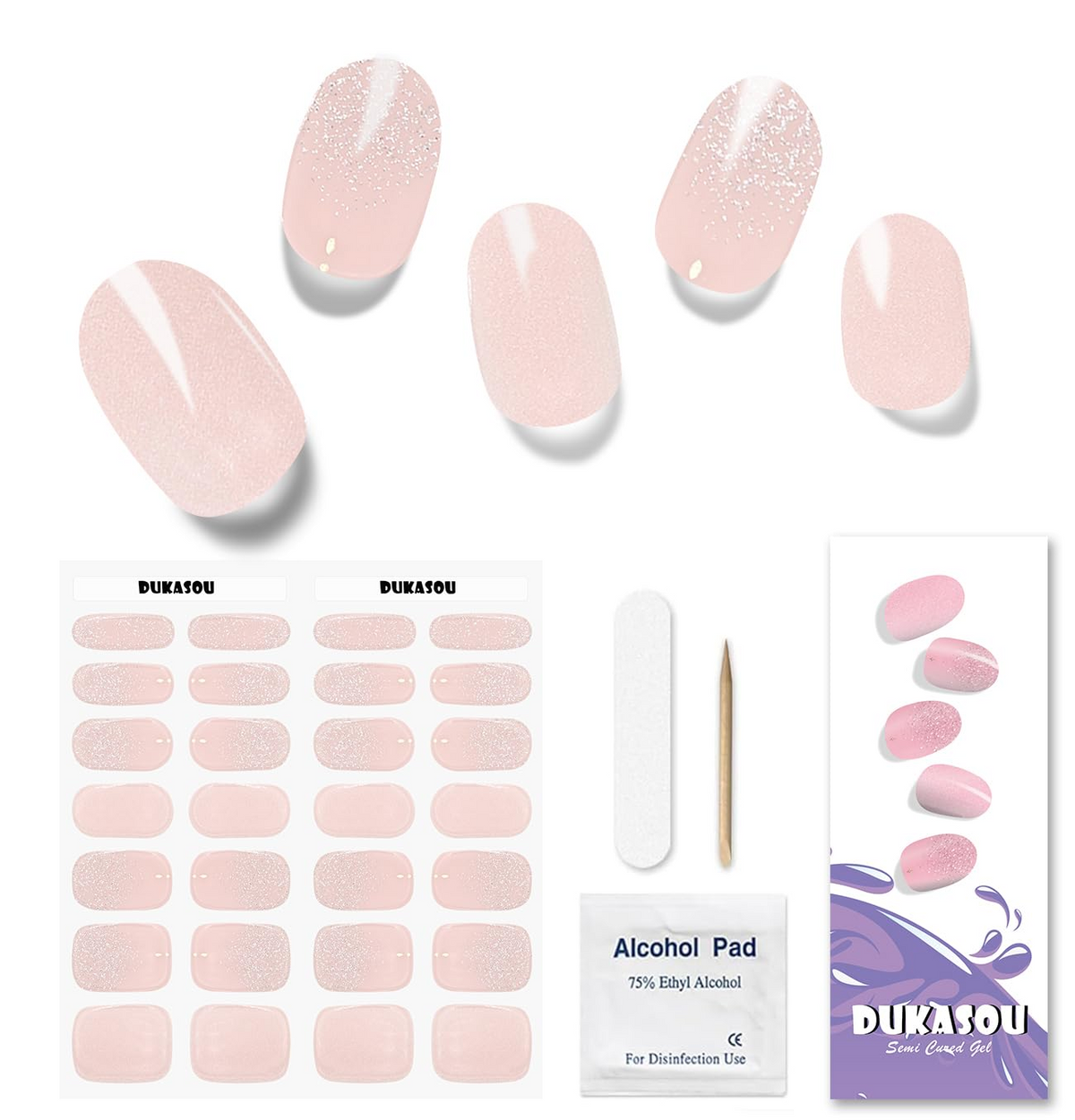 DUKASOU Gel Nail Stickers -Fingertip Ballet