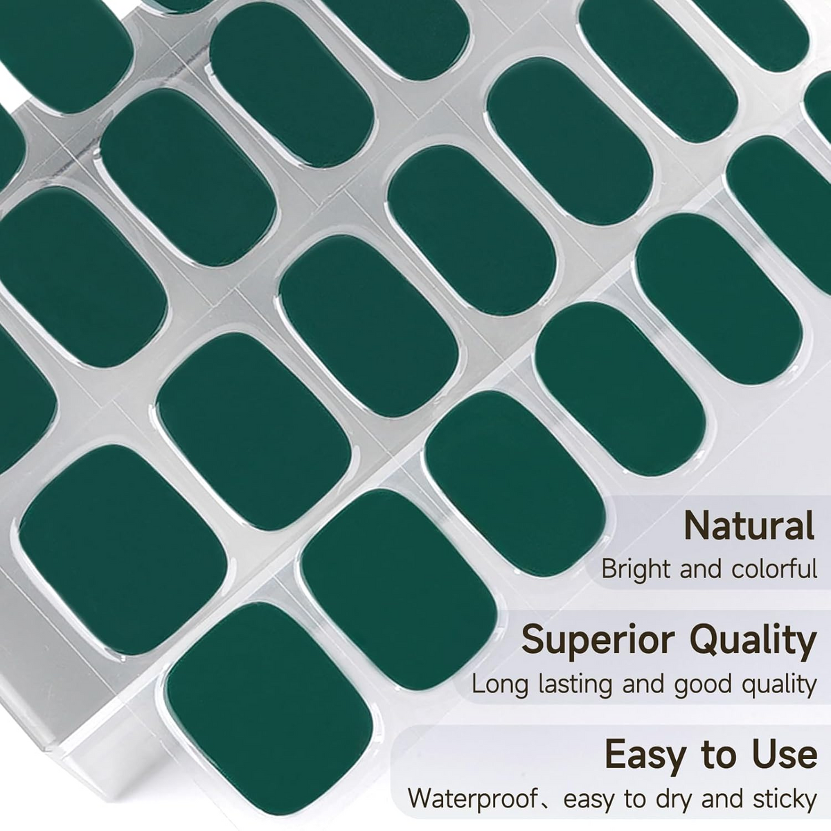 DUKASOU Gel Nail Stickers -Green