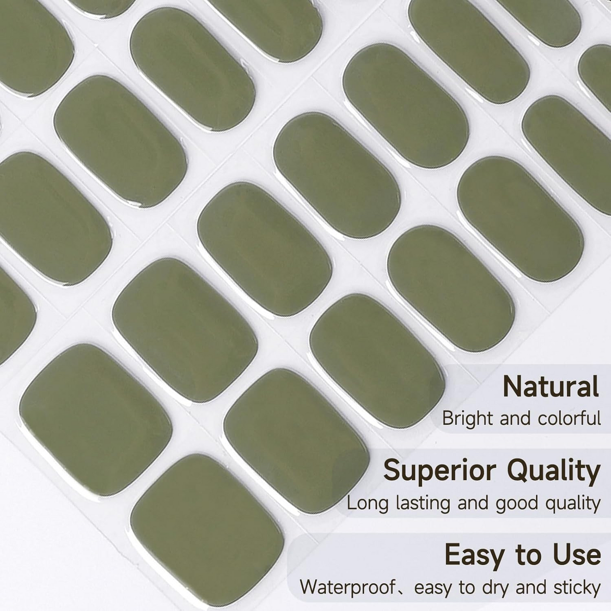 DUKASOU Gel Nail Stickers -Green Bean Paste