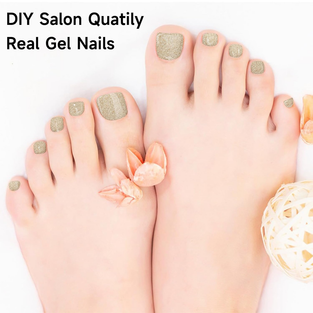 Dukasou Semi Cured Gel Pedicure Strips-California Sunshine