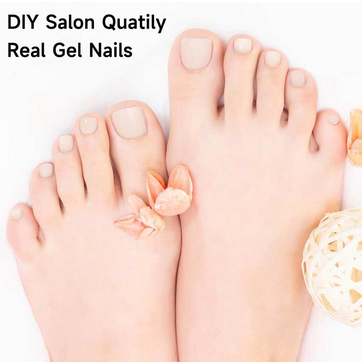 Dukasou Semi Cured Gel Pedicure Strips-Peach Orchard