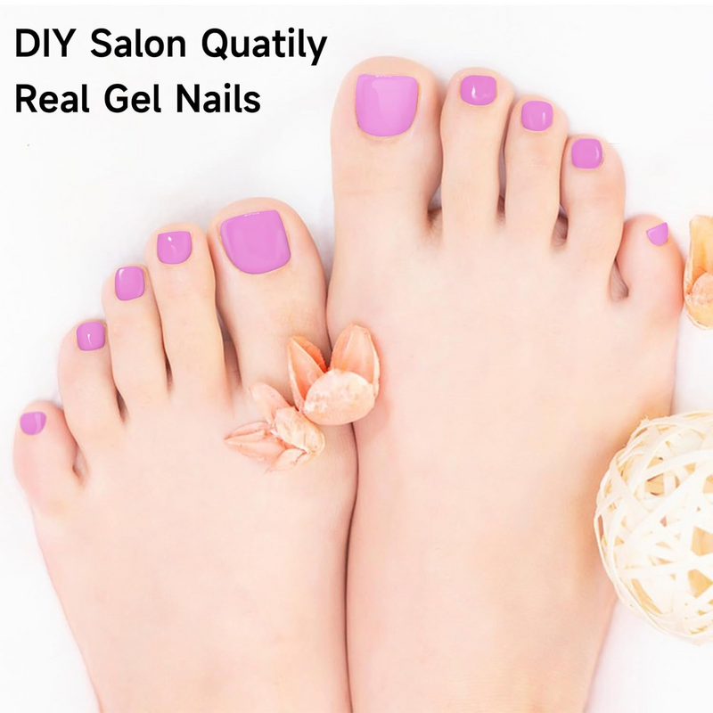 Dukasou Semi Cured Gel Pedicure Strips-Plum Jam