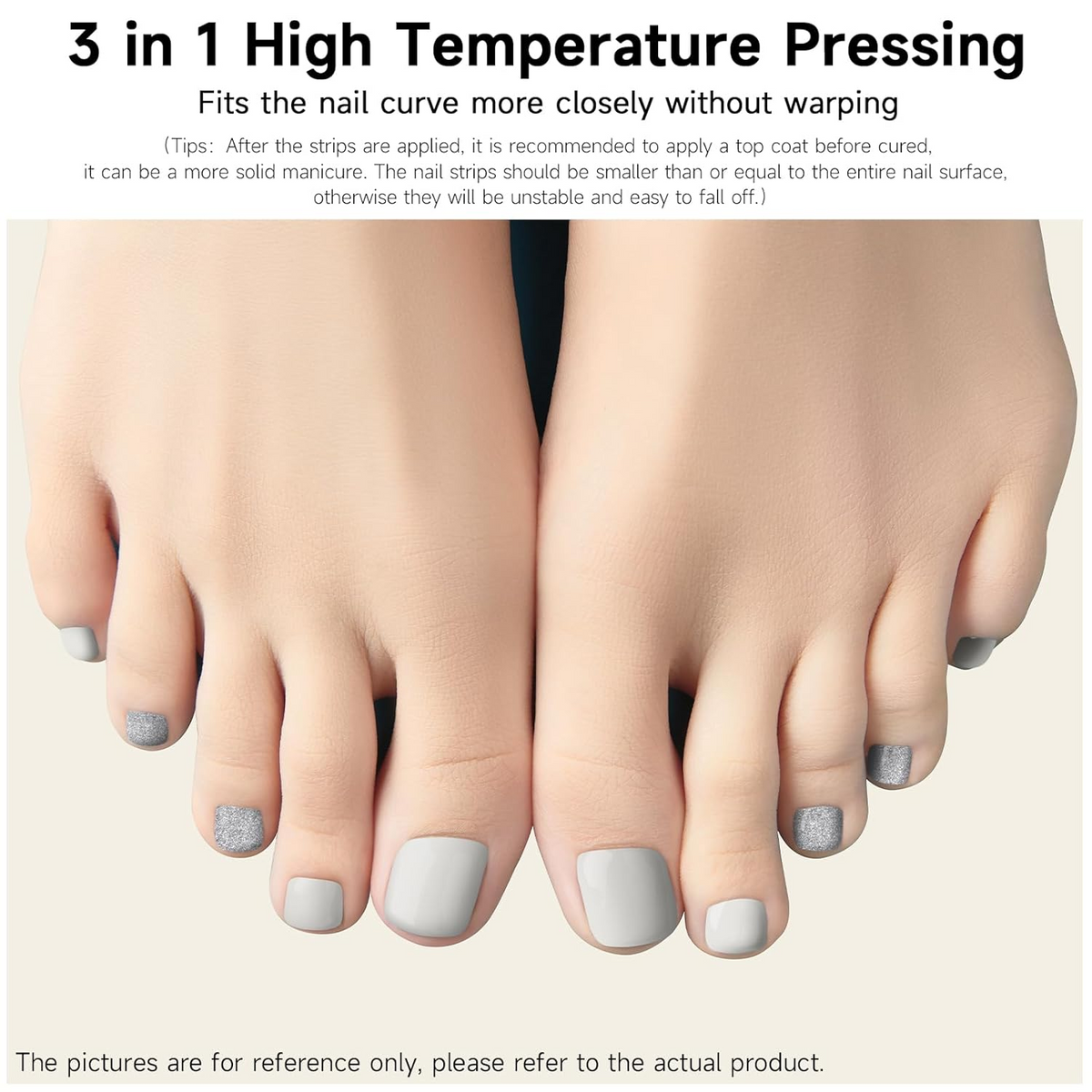 Dukasou Semi Cured Gel Pedicure Strips-Moonstone