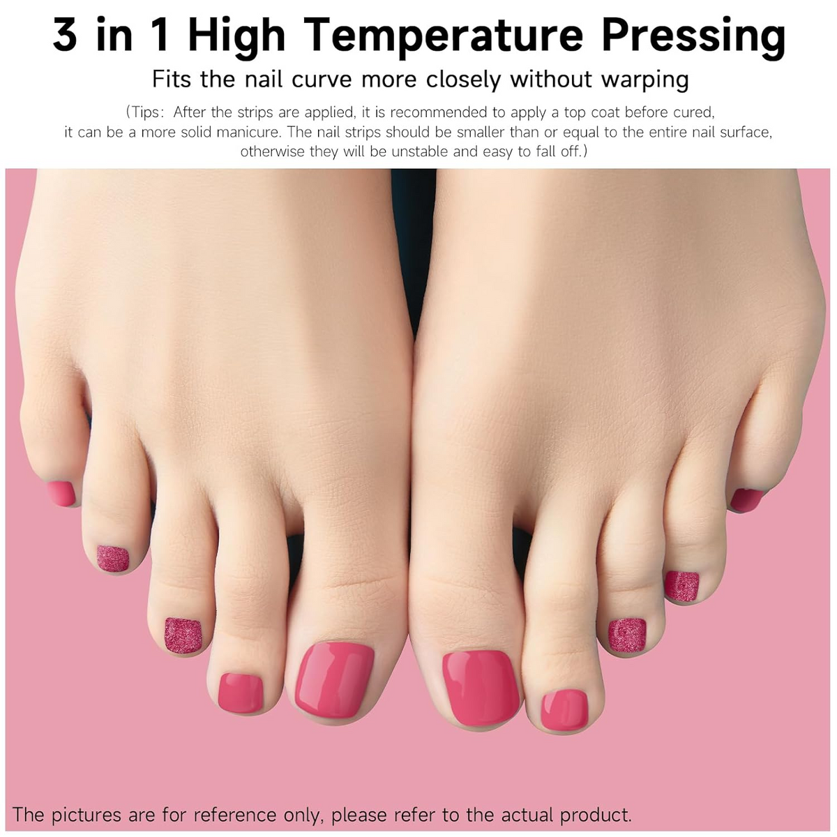 Dukasou Semi Cured Gel Pedicure Strips-Rouge Button