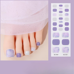 Dukasou Semi Cured Gel Pedicure Strips-Purple Mist