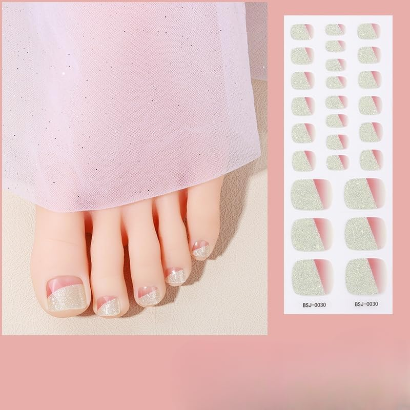 Dukasou Semi Cured Gel Pedicure Strips-Starry Butterfly