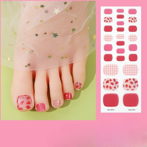 Dukasou Semi Cured Gel Pedicure Strips-Strawberry Season