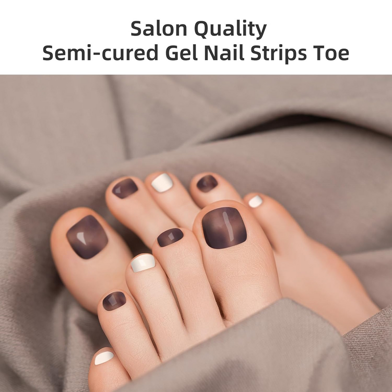 Dukasou Semi Cured Gel Pedicure Strips- Amber Leopard