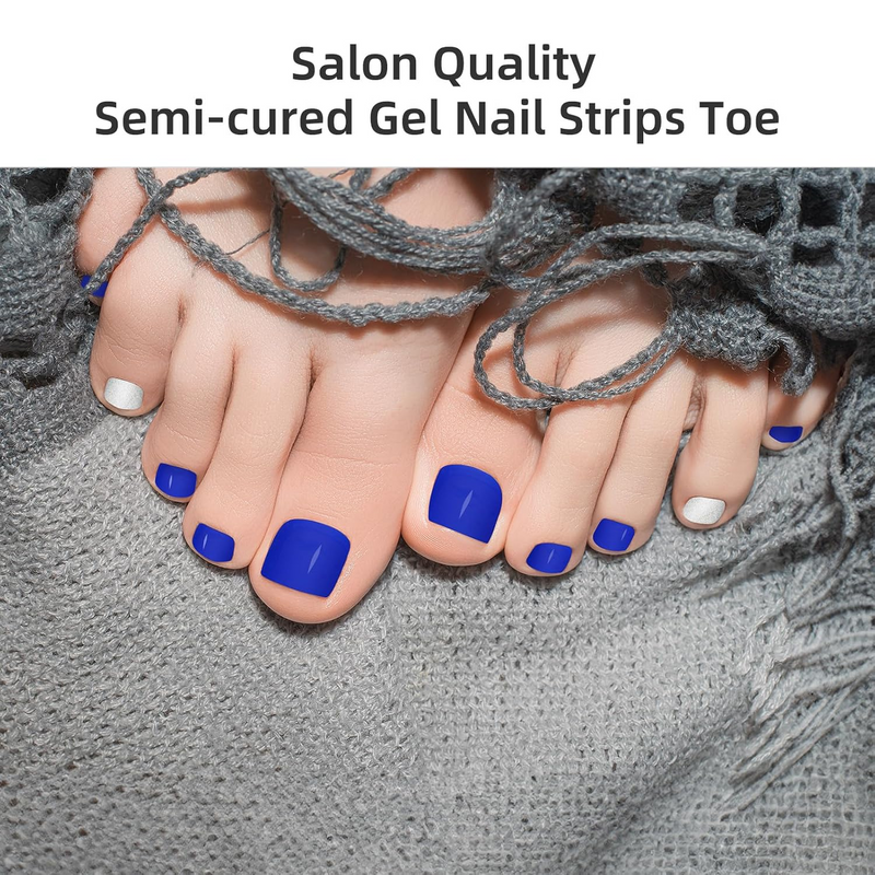 Dukasou Semi Cured Gel Pedicure Strips-Cobalt Blue