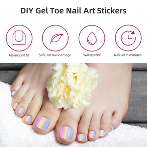 Dukasou Semi Cured Gel Pedicure Strips- Summer Colorful