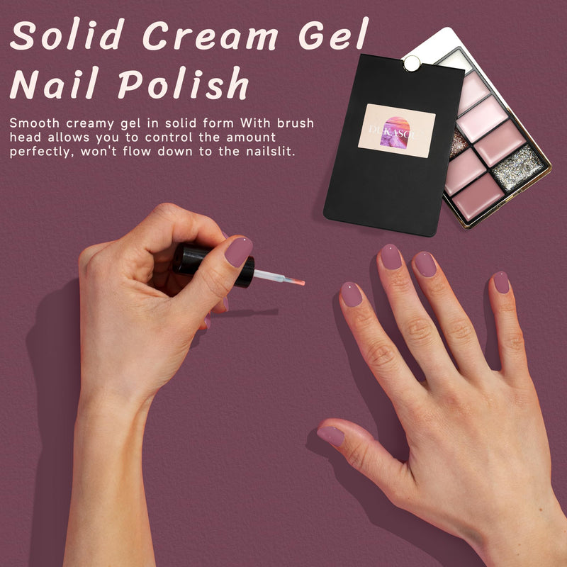 Salt lake - 9 Shades in 1 Solid Cream Nail Gel Polish Set